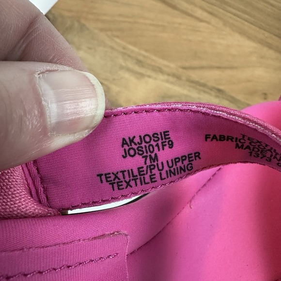 New Womens Anne Klein Josie Pink Satin Slip On Jewel Buckle Heels Size 7 M - Picture 8 of 9